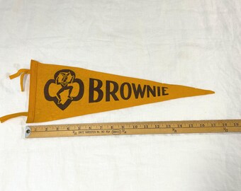 Vintage Girl Scout Brownies Pennant