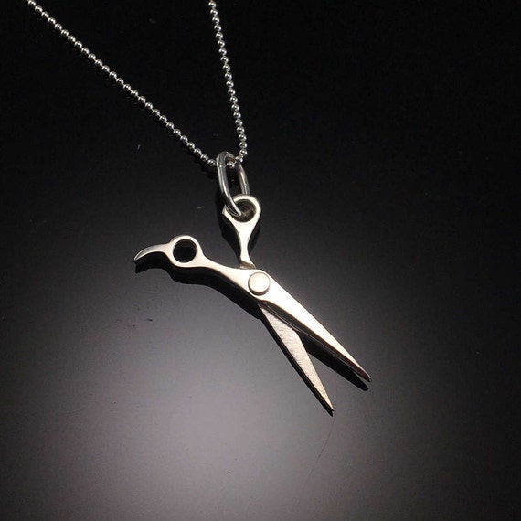 Scissors Charm Sterling Silver Charms Hairdresser Sewing Barber