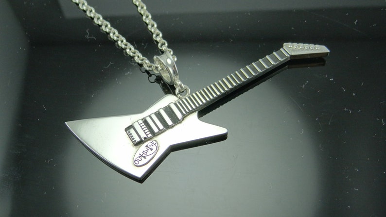 .925 Sterling Silver Guitar Necklace Outshine Designs Guitar Necklace Sterling Silver Guitar Pendant