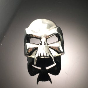 Sterling Silver Mens Skull Ring- Sterling Silver Skull Ring