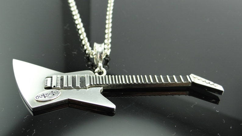 .925 Sterling Silver Guitar Necklace Outshine Designs Guitar Necklace Sterling Silver Guitar Pendant