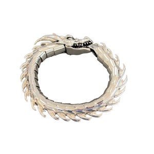 Dragon Bracelet - 3D Solid Sterling Silver Men&#39;s Dragon Bracelet