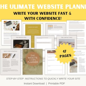 The Ultimate Website Planner - Website Copy, Copywriting & Content Prompt Workbook for Freelancers, Entrepreneurs, Creatives