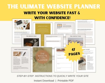 The Ultimate Website Planner - Website Copy, Copywriting & Content Prompt Workbook for Freelancers, Entrepreneurs, Creatives