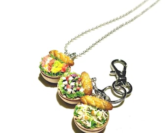 Miniaturowy wisiorek do sałatki z gliny polimerowej