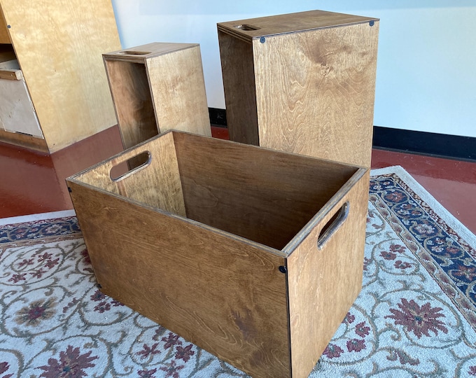 Vinyl Record Storage Crate // Record Crate // Vinyl LP Crate // Vinyl Record Storage and Display Box