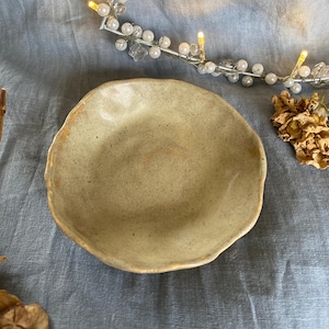 Ceramic rustic bowl handmade small dish stoneware organic form