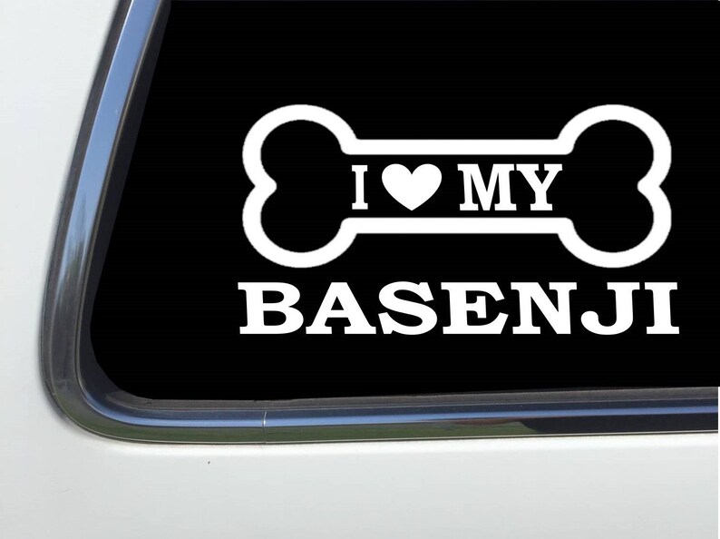 I Love My Basenji 8 AS582 Car Sticker Decal Thatlilcabin