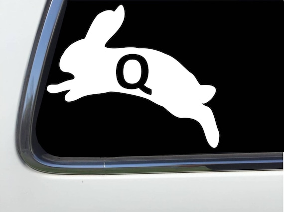 Choose Your Color or Pattern and Size car stickers Q Decal Rabbit Decal Qanon