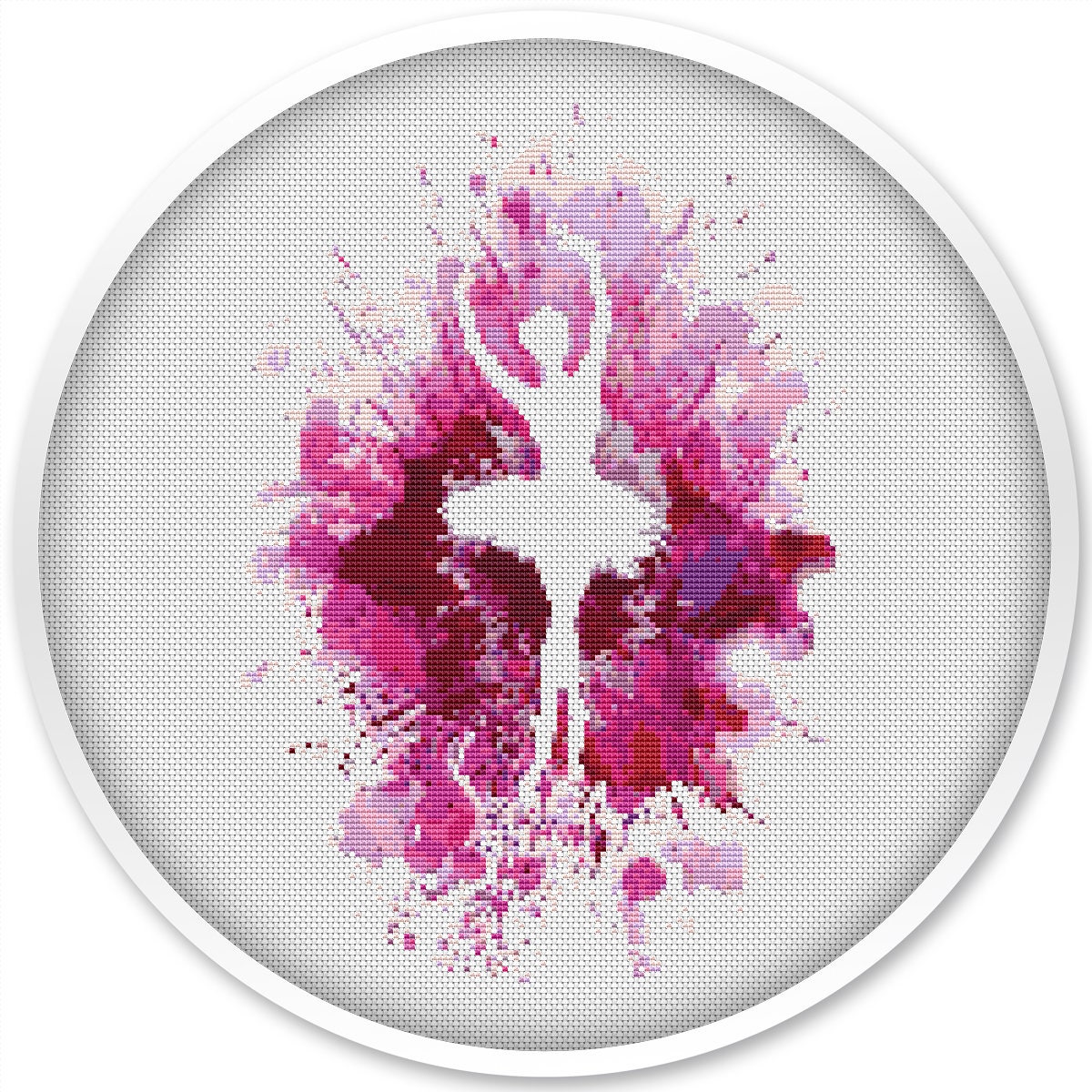Ballerina Cross Stitch Pattern Free shipping Watercolor | Etsy