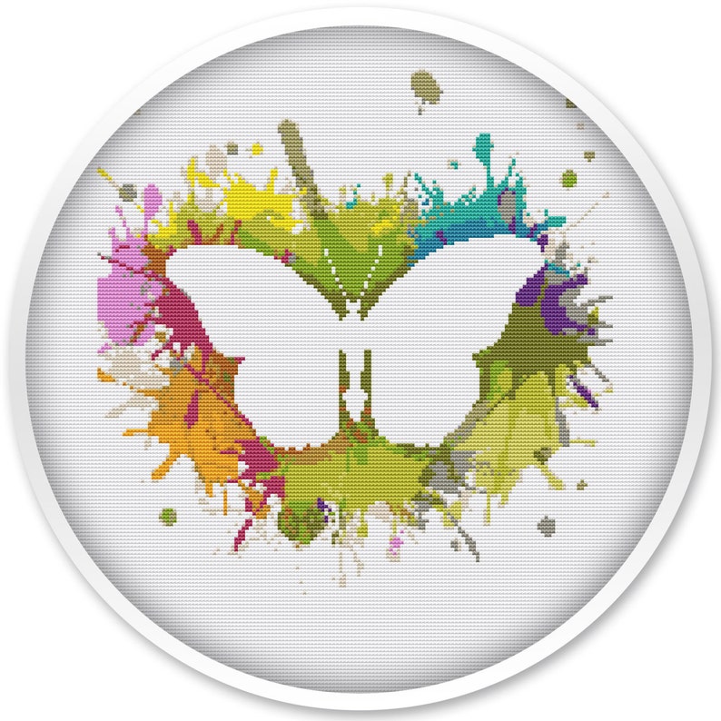 Butterfly cross stitch pattern instant download free | Etsy