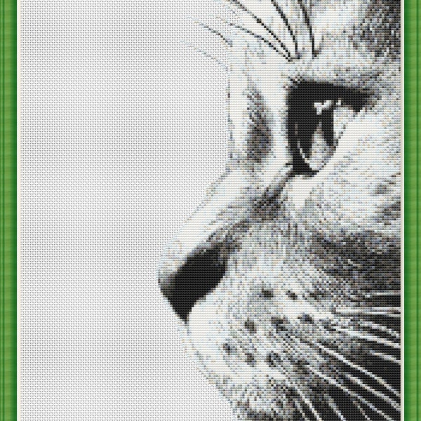 Grilles point de croix chat, point de croix pdf, grille point de croix chat, grille point de croix animal #145
