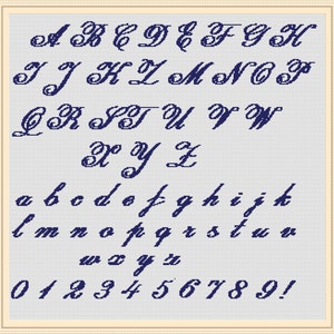 Font Cross Stitch Pattern: ABC Alphabet (Digital Download)