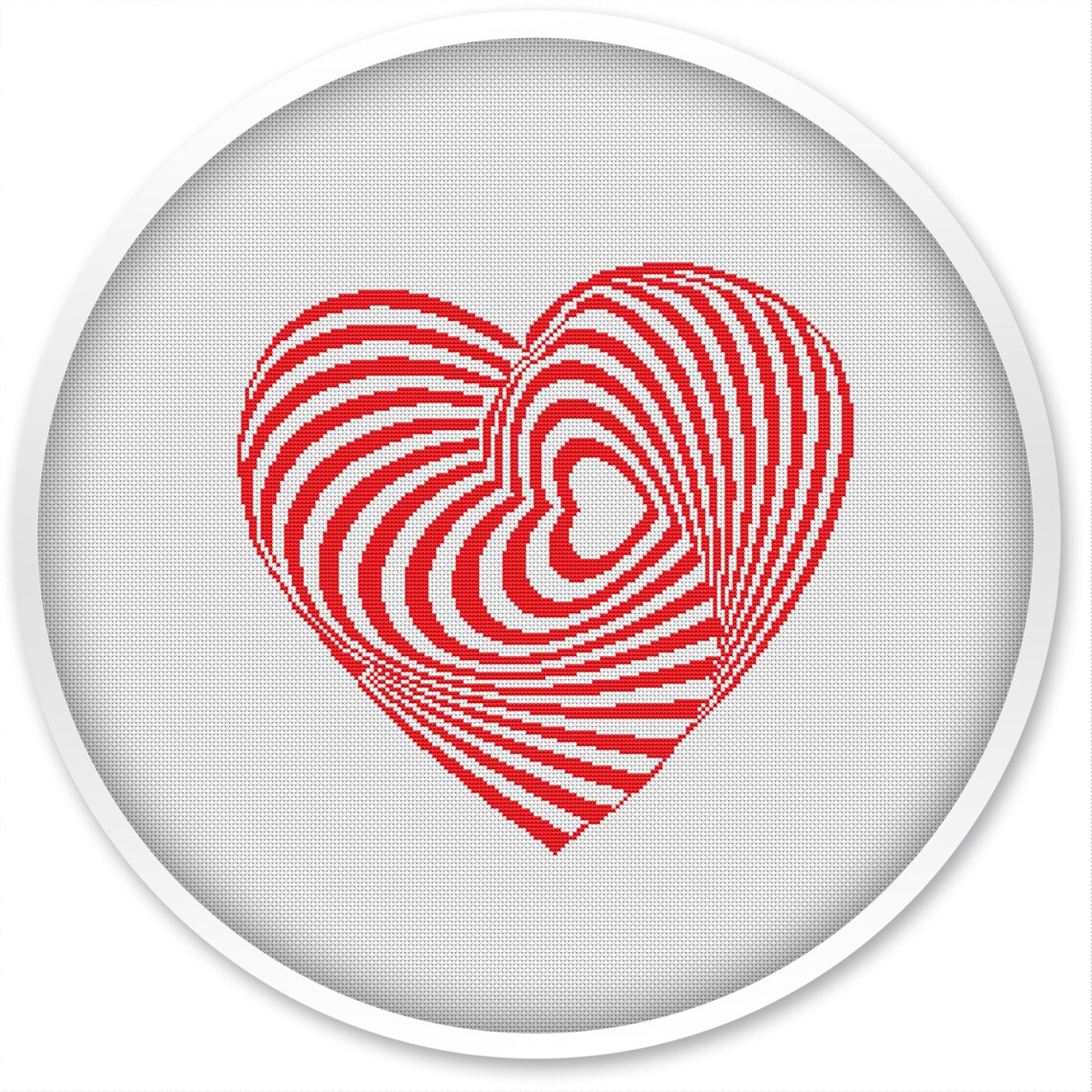 Heart Cross Stitch Pattern Free Shipping Cross Stitch PDF - Etsy