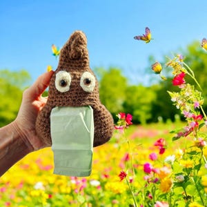 Kotbeutelhalter, geformter Kotbeutel, positive Geschenkkacke, Geschenk für Ausgrabungsliebhaber, gute Sache für Geschenk, niedliche Sache Geschenkkackehalter.