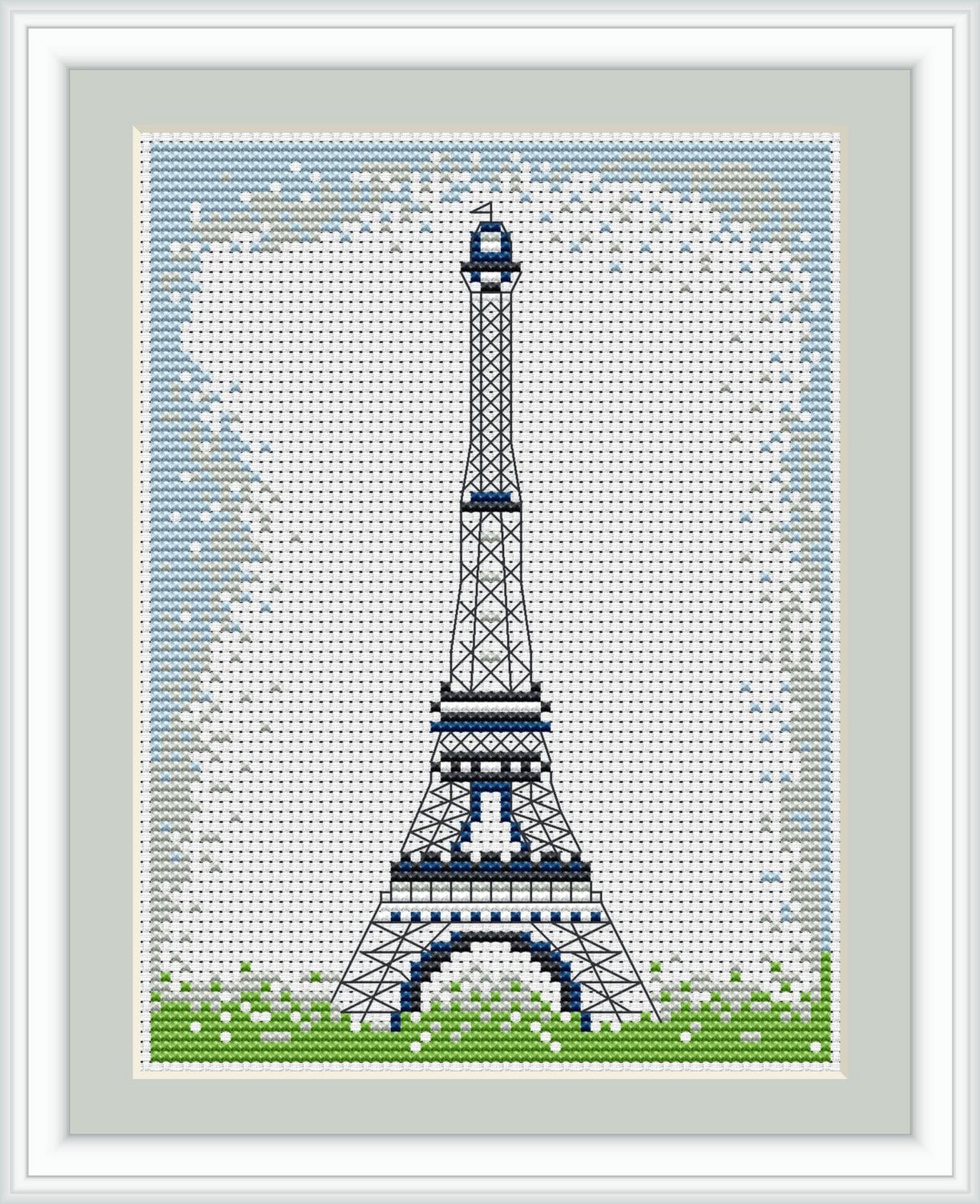 Punto De Cruz Paisaje, Kit Punto De Cruz Con Hilos Y Tela Esquemas Tela  Impresa, Landscape Paris Tower Diy Cross Stitch Embroidery Patrones Cuadros  Para Hacer En Punto De Cruz Kit Completo