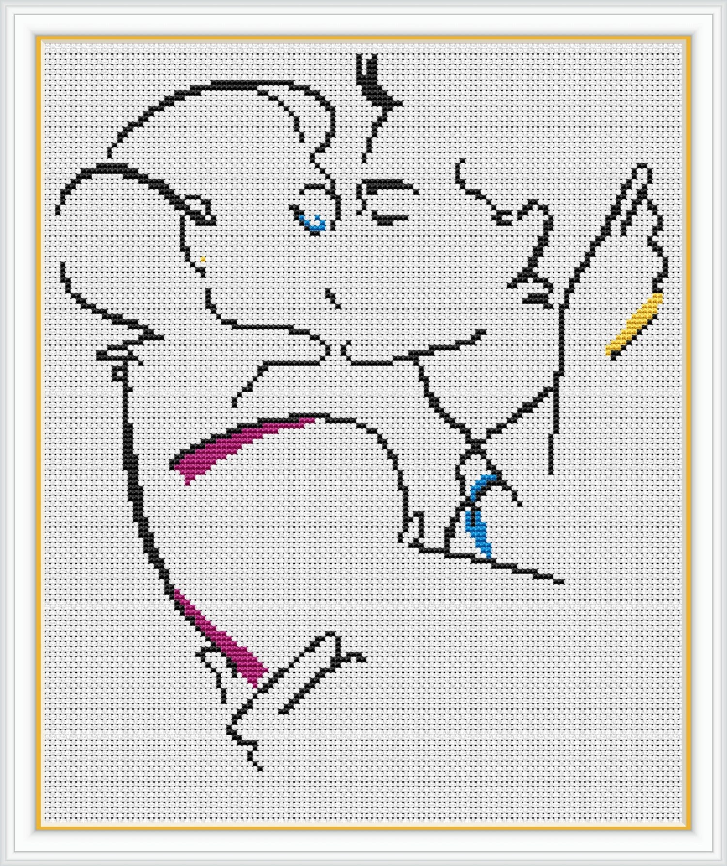 Love Cross Stitch Pattern, Free Shipping, Cross Stitch Pdf, Cross Stitch Pattern, Kiss Cross Stitch Pattern, Love Pattern Pdf 52 - Etsy