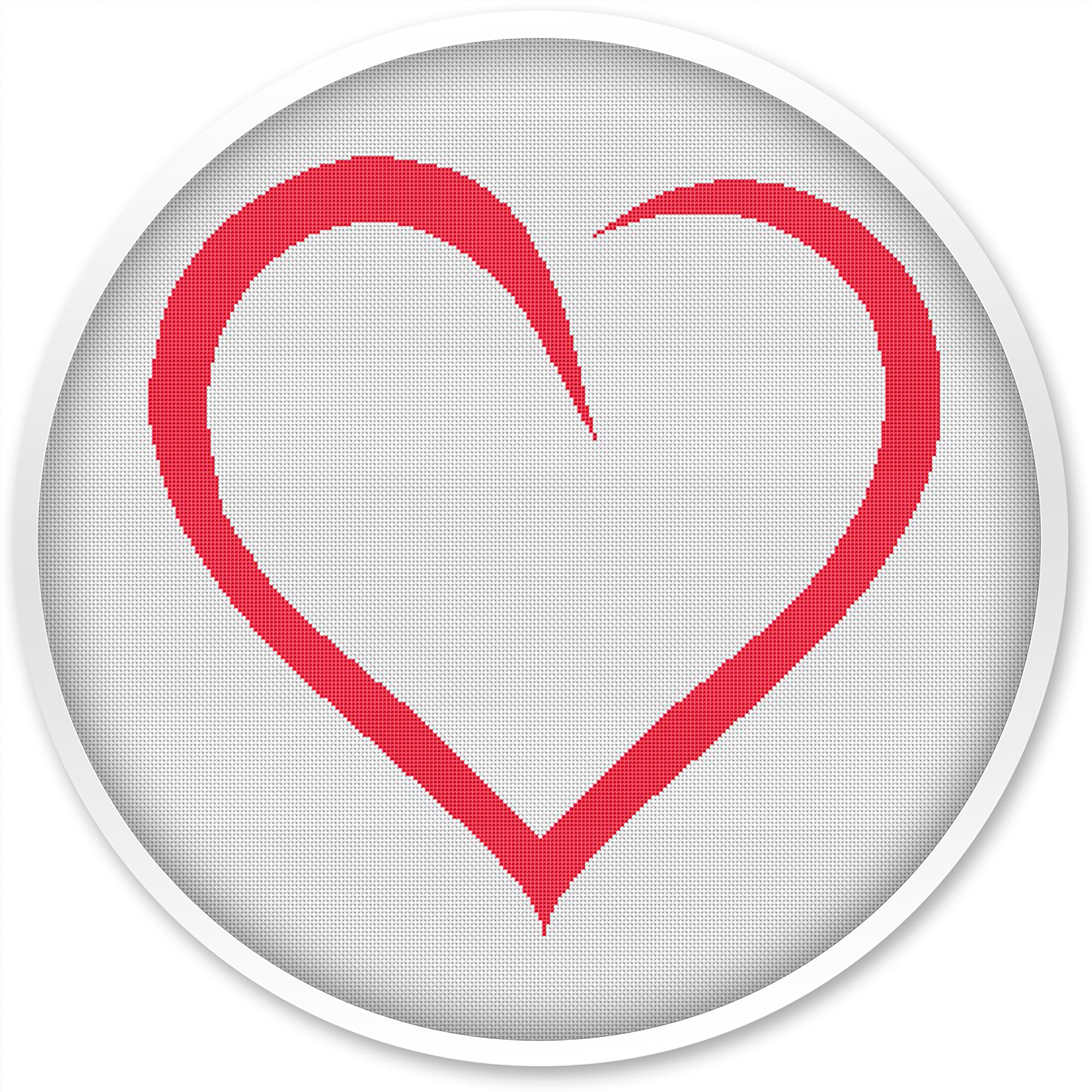 Heart cross stitch pattern free shipping cross stitch pdf | Etsy