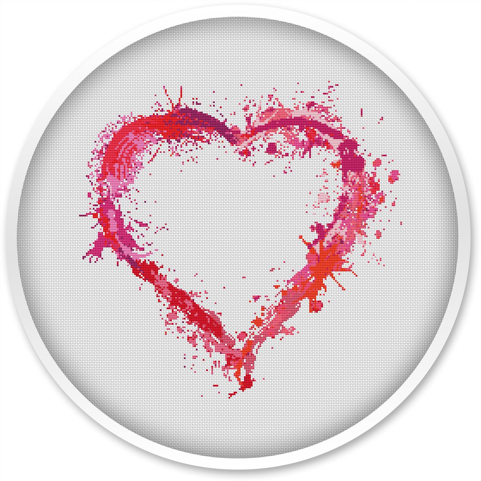 Heart Cross Stitch Pattern Free Shipping Cross Stitch Pdf Etsy