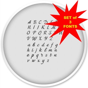 Kreuzstich Alphabet Schriften: 3er Set Muster (Instant Download)