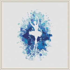 Watercolor Ballerina Cross Stitch Pattern (PDF)