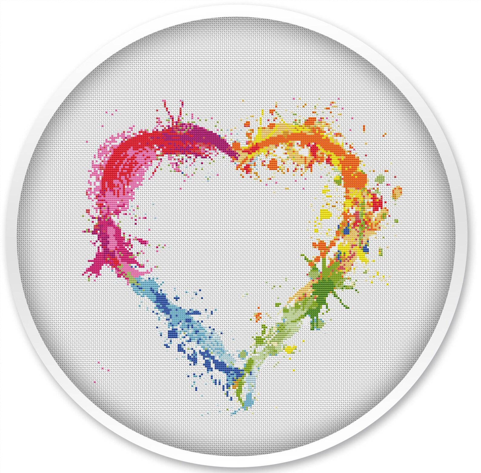 Heart Cross Stitch Pattern Free Shipping Cross Stitch Pdf Etsy