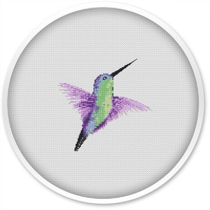 Сolibri cross stitch pattern, free shipping, cross stitch pdf, cross stitch pattern bird, cute thing, bird cross stitch pattern #395