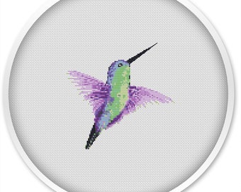 Сolibri cross stitch pattern, free shipping, cross stitch pdf, cross stitch pattern bird, cute thing, bird cross stitch pattern #395