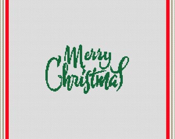 Merry Christmas Tree Cross Stitch Pattern: Easy Handmade Design (PDF Pattern)