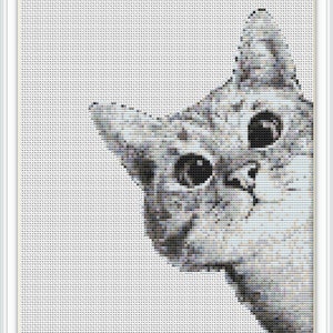 Cat cross stitch pattern, animal pattern, Cute thing cross stitch pattern, free shipping, cross stitch pdf, cross stitch pattern 74 image 1