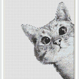 猫のクロスステッチ パターン、動物のパターン、かわいいもののクロスステッチ パターン、送料無料、クロスステッチ PDF、クロスステッチ パターン #74