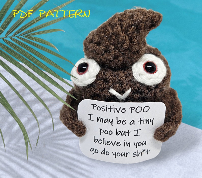 Crochet Poop Pattern: Positive Poo, Easy Crochet (PDF Download) - Etsy