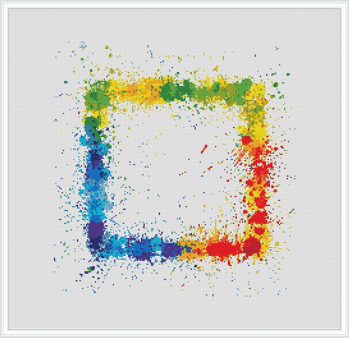 Square Cross Stitch Pattern Free Shipping Frame Cross Stitch Etsy