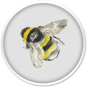 Bee Сross stitch pattern PDF, insect cross stitch patterns, Insect cross stitch, pattern PDF, watercolor cross stitch  #235