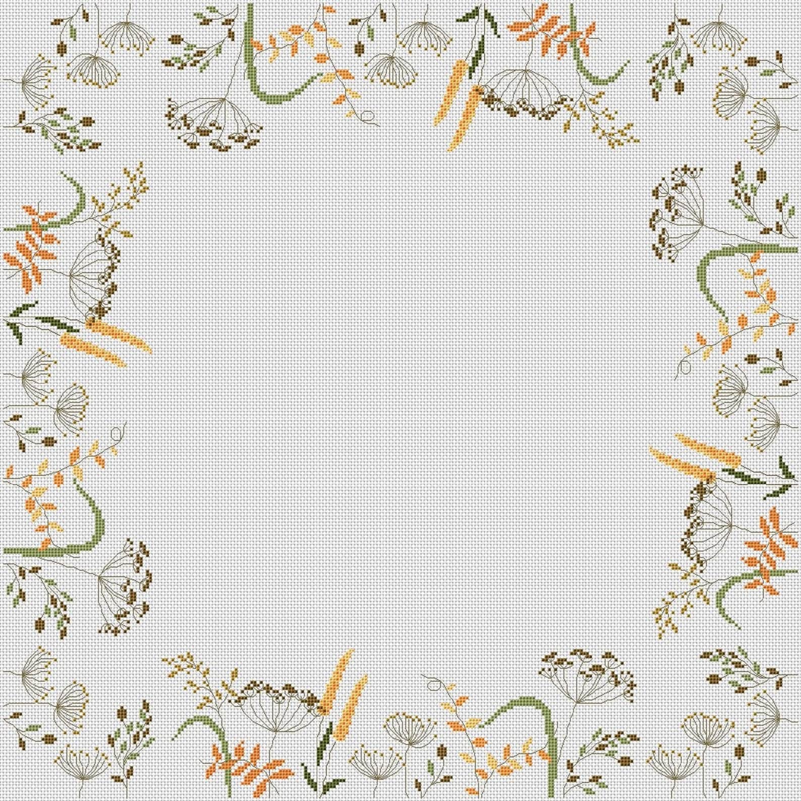 Tablecloth Cross Stitch Patterns Cross Stitch Patterns Pdf Etsy