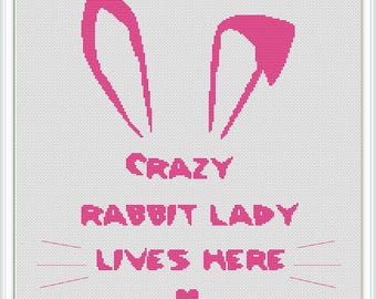 Rabbit cross stitch pattern, free shipping, cross stitch pdf, cross stitch pattern, Easter pdf pattern, rabbit crossing, rabbit pattern #469