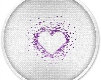 Heart Small Cross Stitch Pattern, free shipping, cross stitch pdf, cross stitch pattern love,  Love pattern, Heart pdf #265