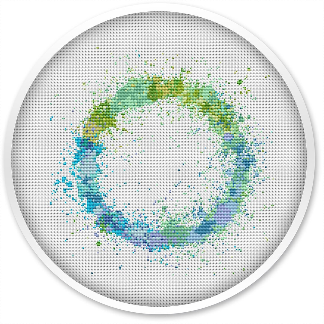 Circle Cross Stitch Pattern, Free Shipping, Cross Stitch PDF, Cross