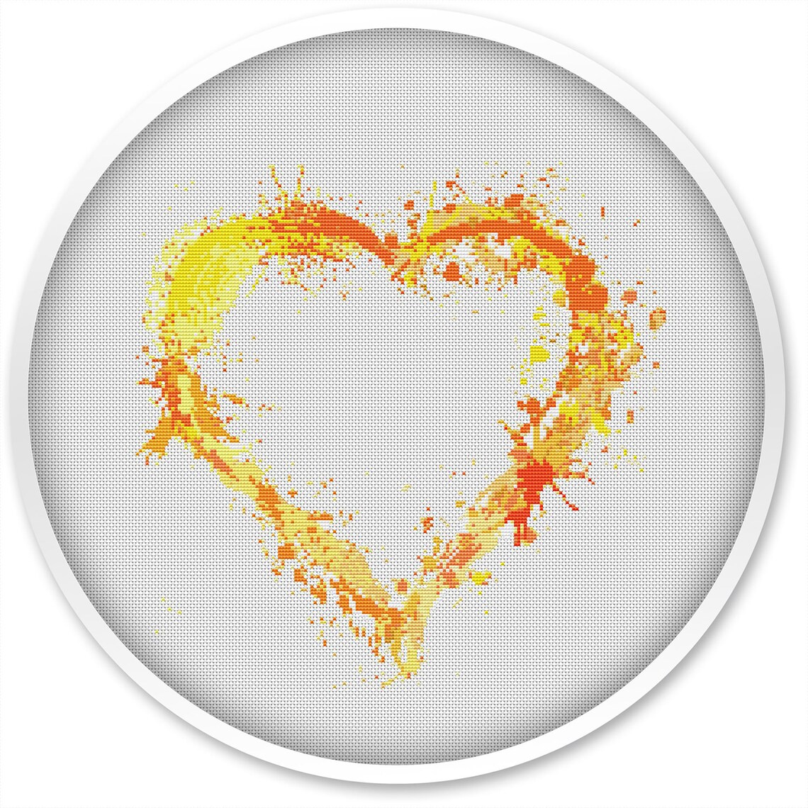 Heart Cross Stitch Pattern Free Shipping Cross Stitch Pdf Etsy