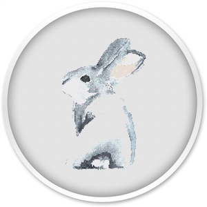 Rabbit cross stitch pattern, free shipping, cross stitch pdf, cross stitch pattern, Easter pdf pattern, rabbit crossing, rabbit pattern #199