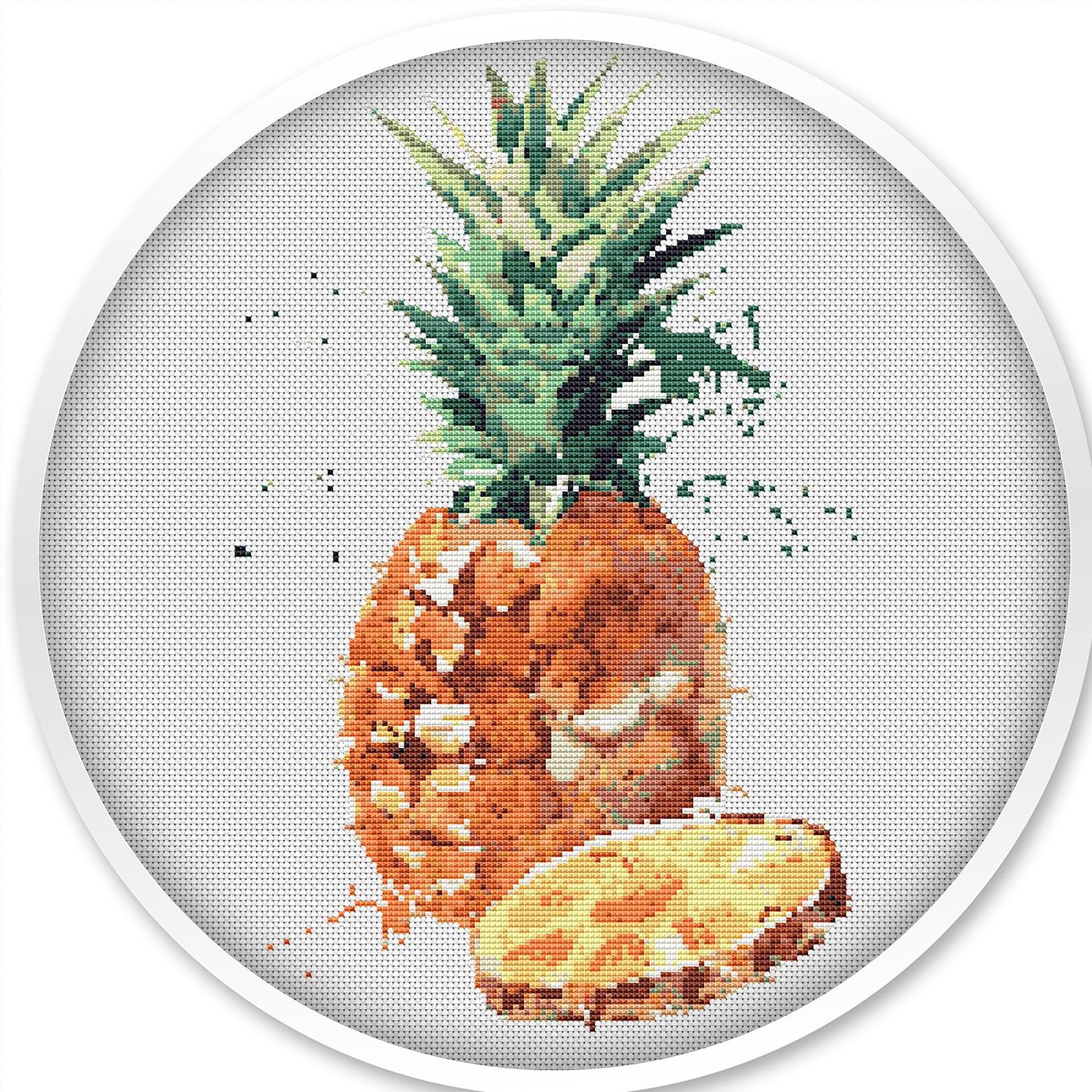 Pineapple Cross Stitch Pattern Free Shipping Cross Stitch Etsy