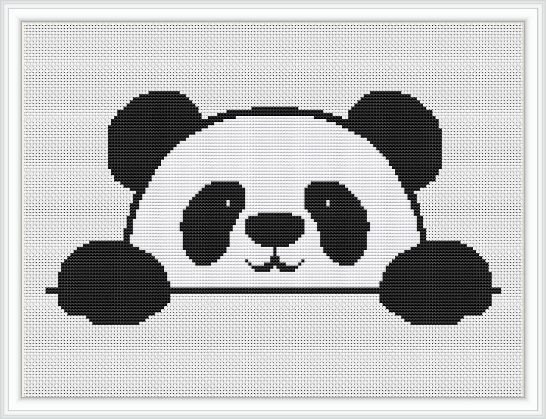 Panda Cross Stitch Patterns, Cross Stitch Pdf, Cross Stitch Pattern Cat