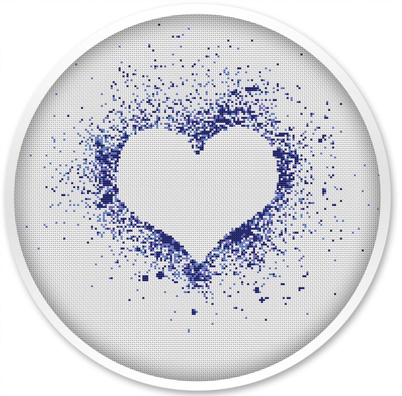 Heart Cross Stitch Pattern Pdf IINSTANT DOWNLOAD Free | Etsy