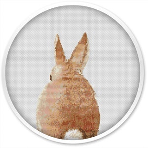 Rabbit cross stitch pattern, free shipping, cross stitch pdf, cross stitch pattern, hare pattern, rabbit crossing, rabbit pattern #225