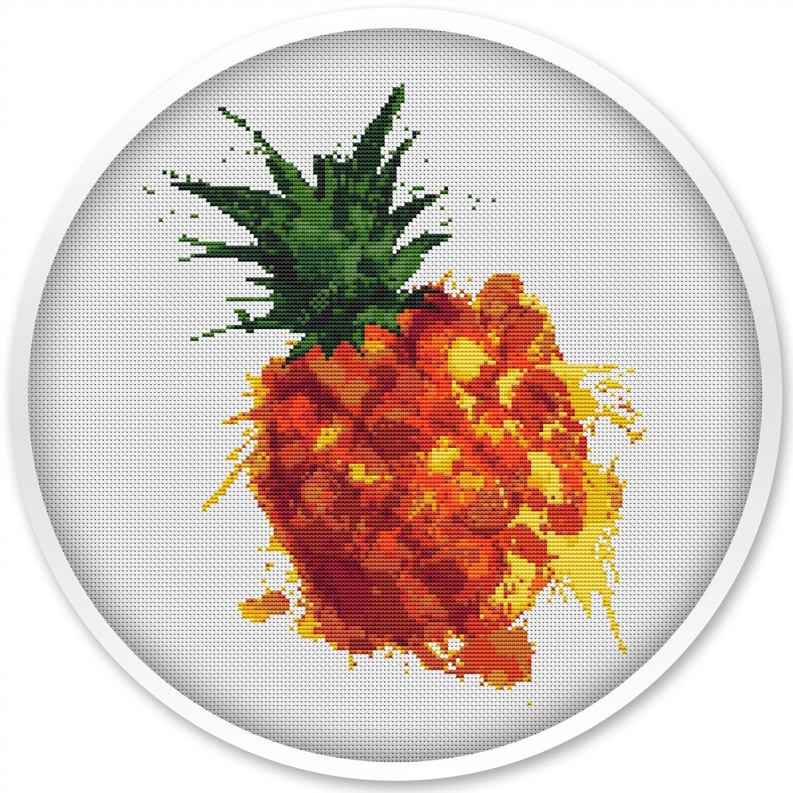 Pineapple Cross Stitch Pattern Free Shipping Cross Stitch Etsy