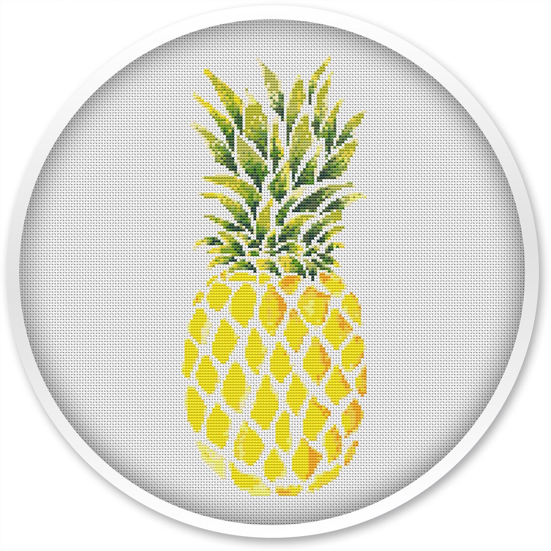Pineapple Cross Stitch Pattern Free Shipping Cross Stitch Etsy