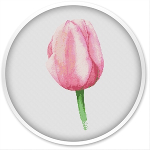 Tulipe fleur motif point de croix, pdf point de croix, motif pensées pensées, point de croix aquarelle, motif pdf fleur #348