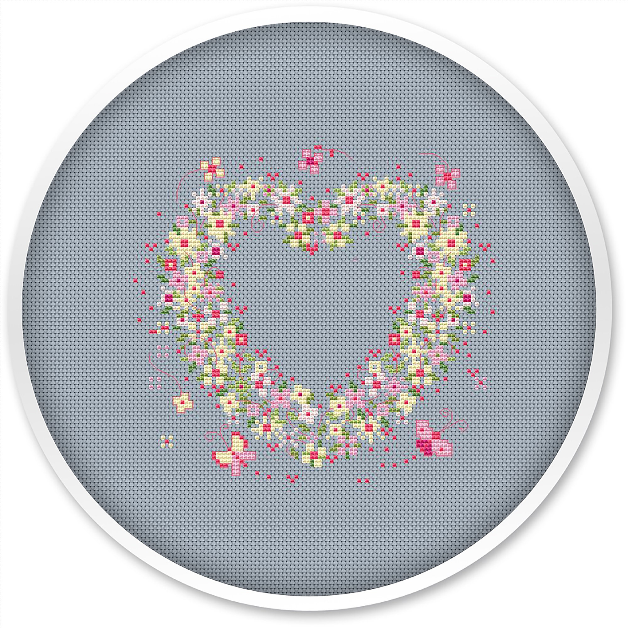 Heart Cross Stitch Pattern Free Shipping Cross Stitch Pdf Etsy