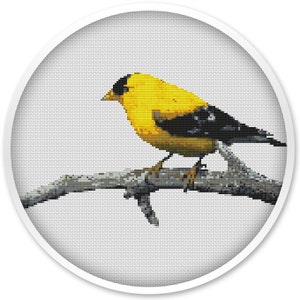 Goldfinch Bird Cross Stitch Pattern: Handmade Design (PDF Pattern)