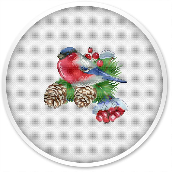 Winter Bird Cross Stitch Pattern Instant Download Free | Etsy